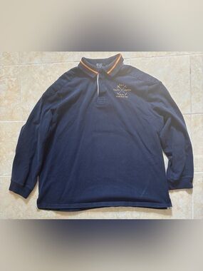 Vintage Polo by Ralph Lauren Navy Padded Rugby Polo